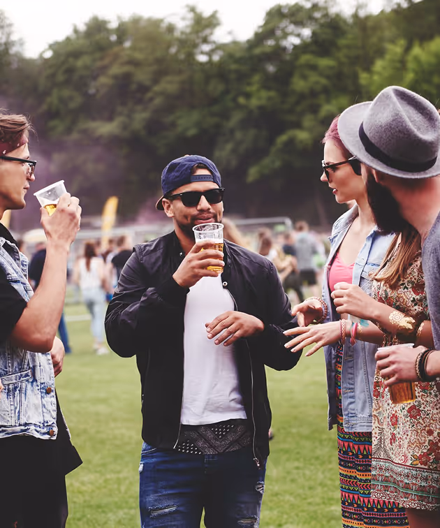 Friends at festival